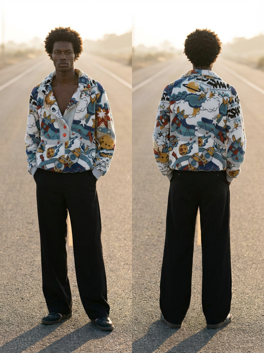 Le pull polo douillet H